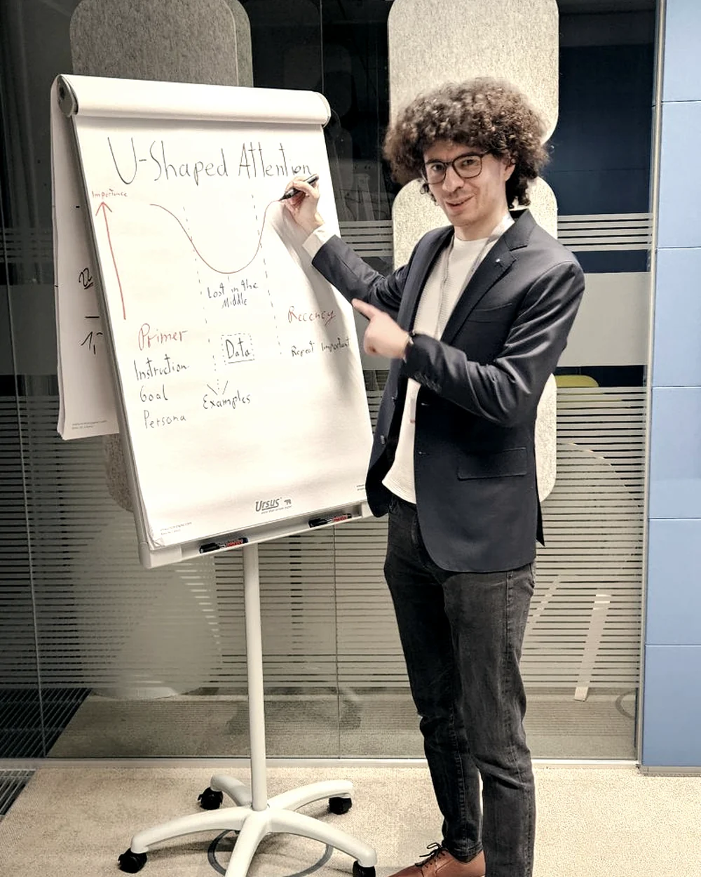 Ari Ayvazyan am Flipchart während eines Workshops bei UNIQA